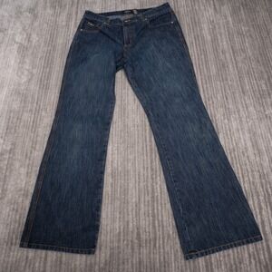 Chico's Denim Bootcut Jeans Womens 2 US 12 Blue Excellent Rhinestone Stretch